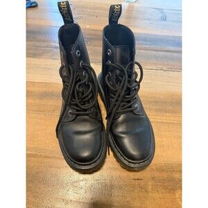 Dr. Martens Black Lace Up Combat Boots 6